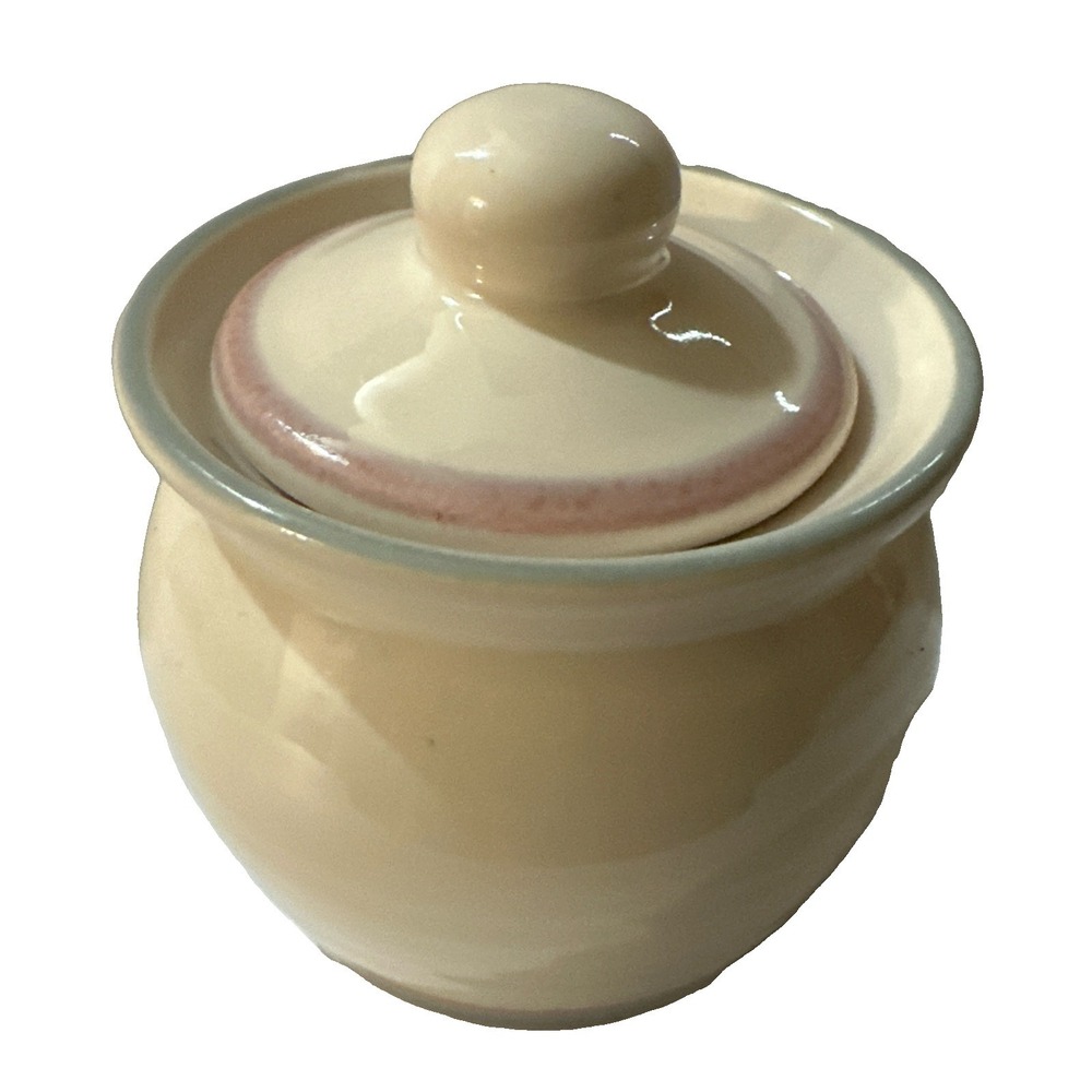 Vintage Pfaltzgraff Aura Pink Sugar Bowl And Lid
